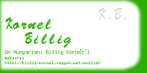 kornel billig business card